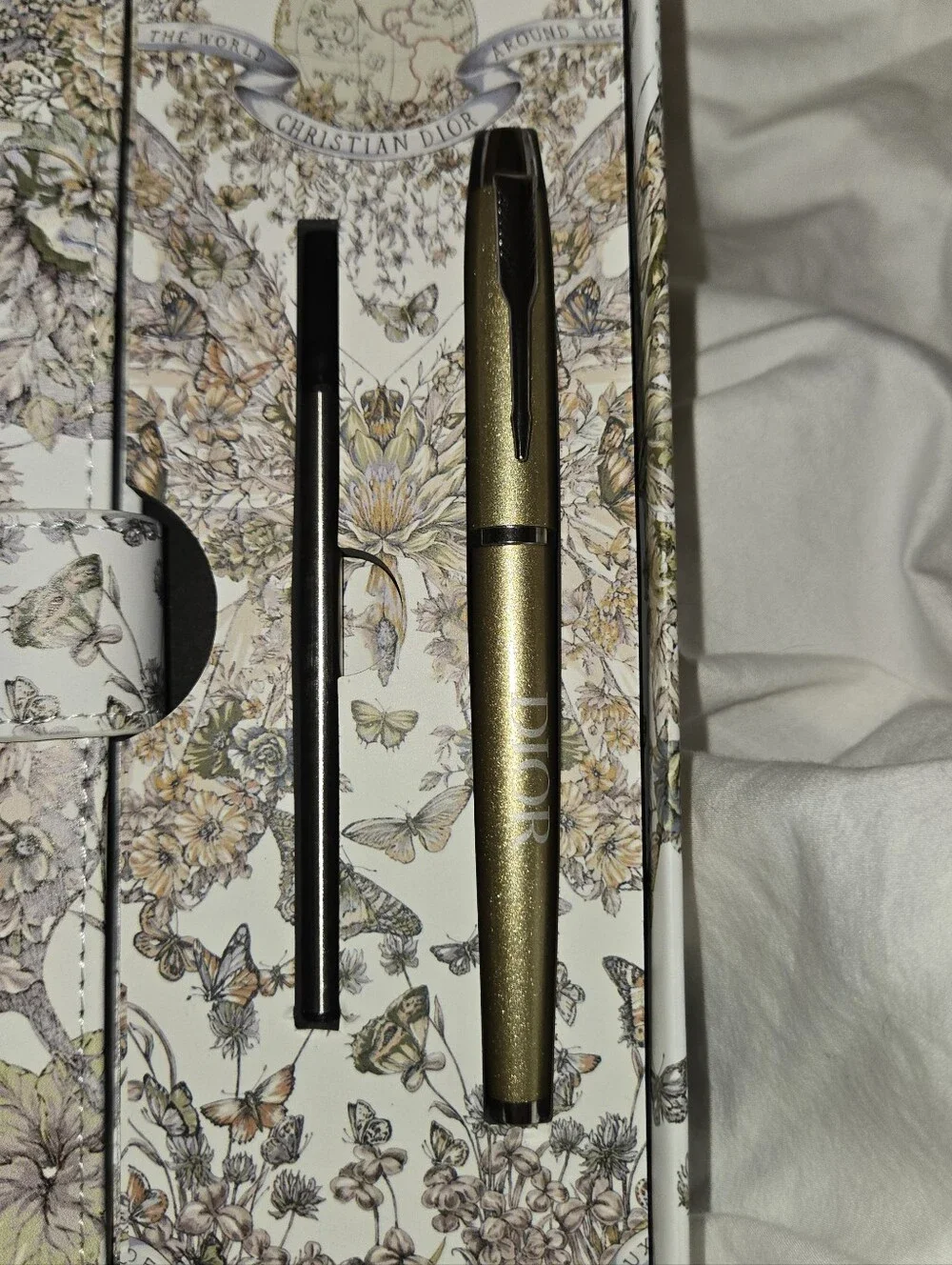 Dior Notebook/Stationery in floral Box With Pen